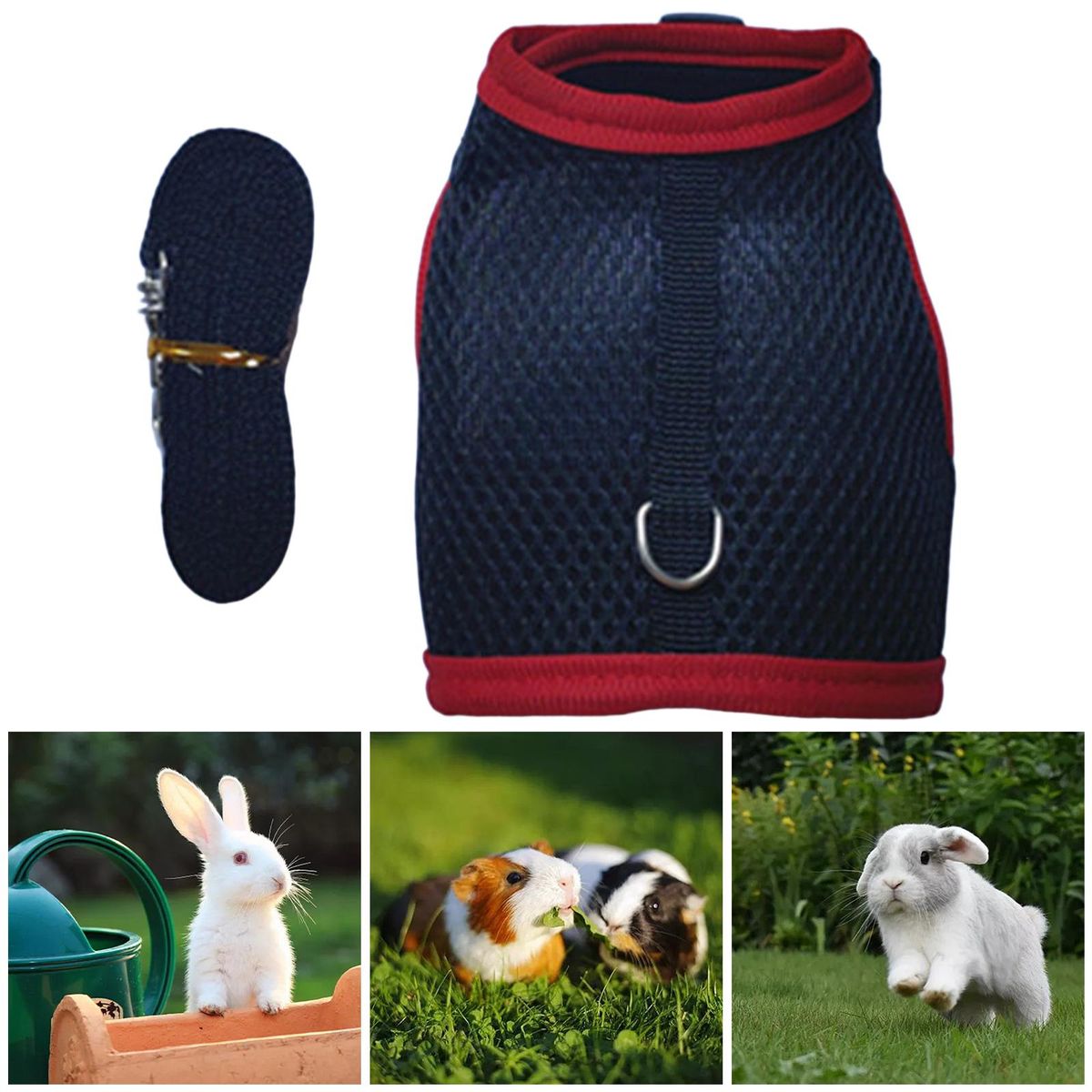 Rabbit Harness And Leash Set Cute Vest Harness For Bunny Kitten Escape