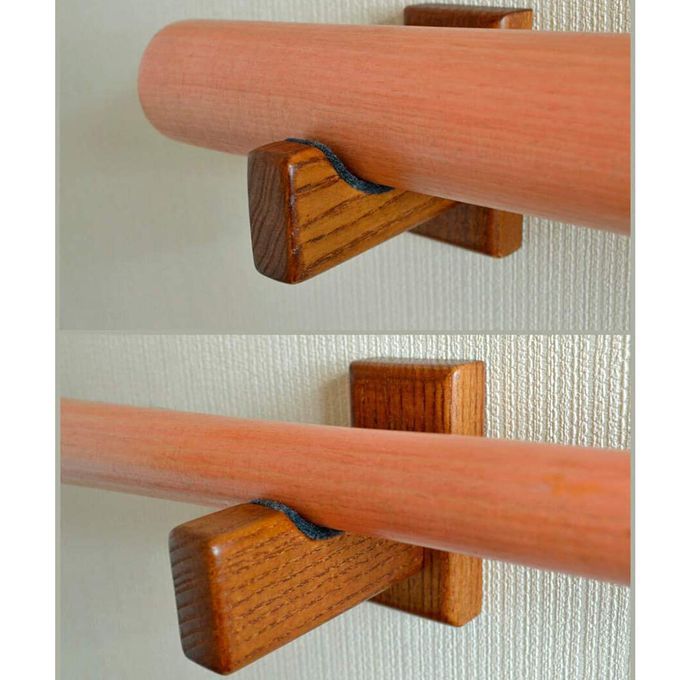 Premium Baseball Bat Display Rack Hanger Rounders Stand Bracket Black
