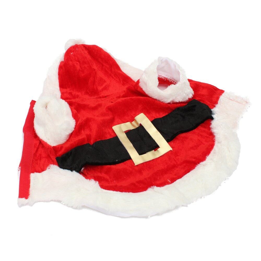 Pet Puppy Dog Cat Christmas Clothes Santa Claus Costume Coat Hoodie Lucky Outfit M M