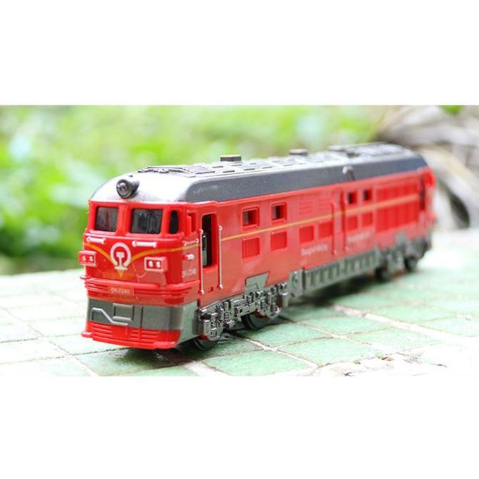 1/87 Die Cast Train Locomotive Toy With Pull Back Action For Red