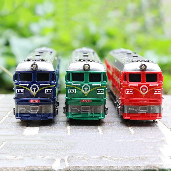 1/87 Die Cast Train Locomotive Toy With Pull Back Action For Red