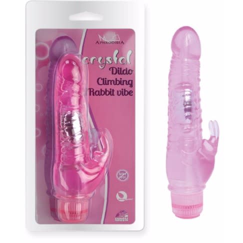 Rabbit Vibrator Dildo Sex Toy For Women With Clitoris & Gspot Stimulator - Pink