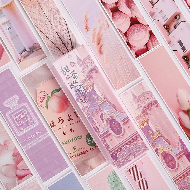 30sheets Kawaii Cute Pink Girl Drink Cloud Gold Bo