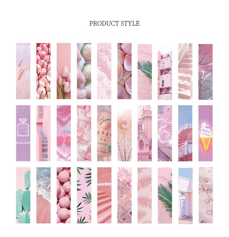 30sheets Kawaii Cute Pink Girl Drink Cloud Gold Bo