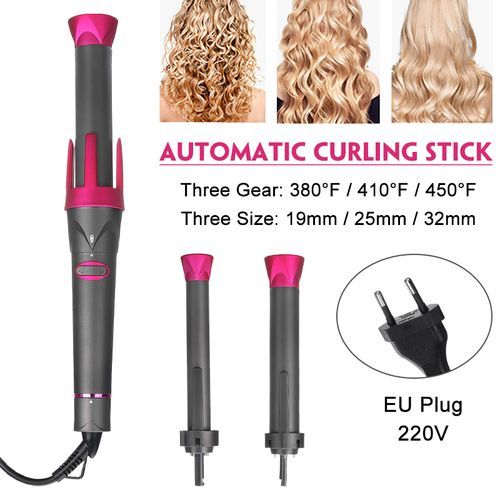 LED 45W 220V 3 In 1 Pro Ceramic Hair Curling Wand UK Plug 22