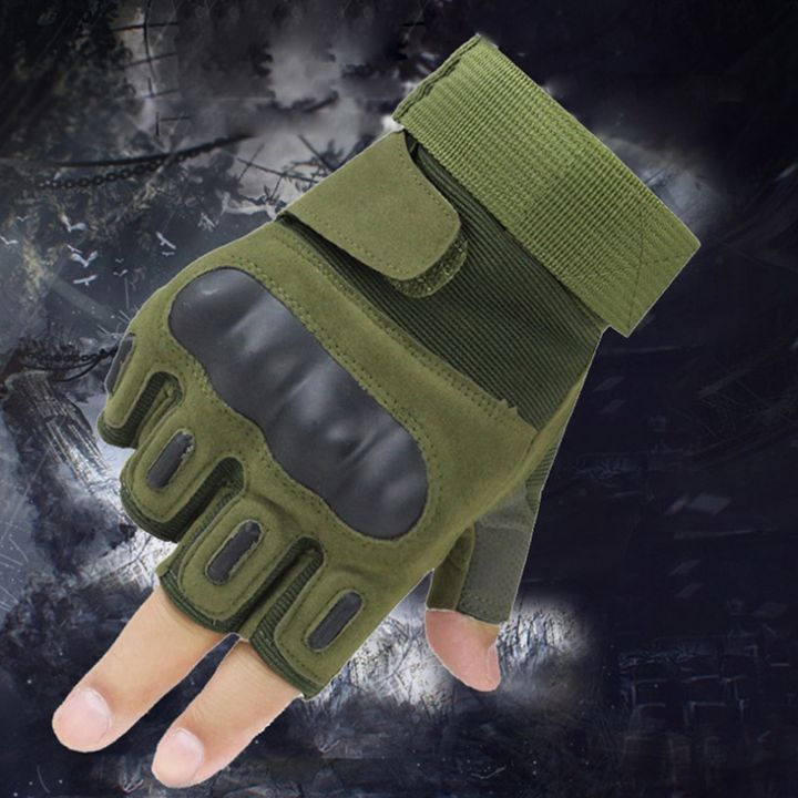 Fingerless Gloves Military Shooting Paintball Airsoft Motorcross Combat Hard Half Finger Glove