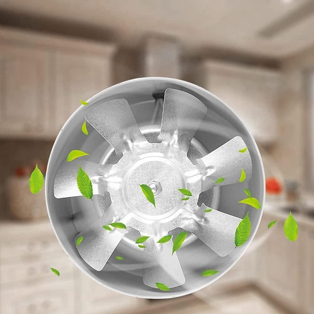 4 Inch Inline Duct Fan Air Ventilator Metal Pipe Ventilation Mini Extractor Bathroom Toilet Wall Fan