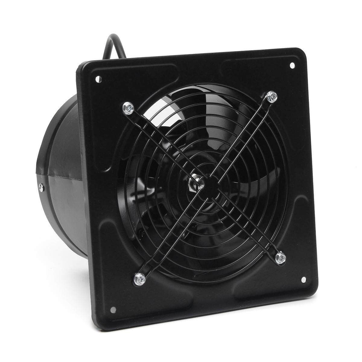 AU 6'' High Speed Exhaust Fan Ventilation Extractor For Kitchen Bathroom Toilet Black