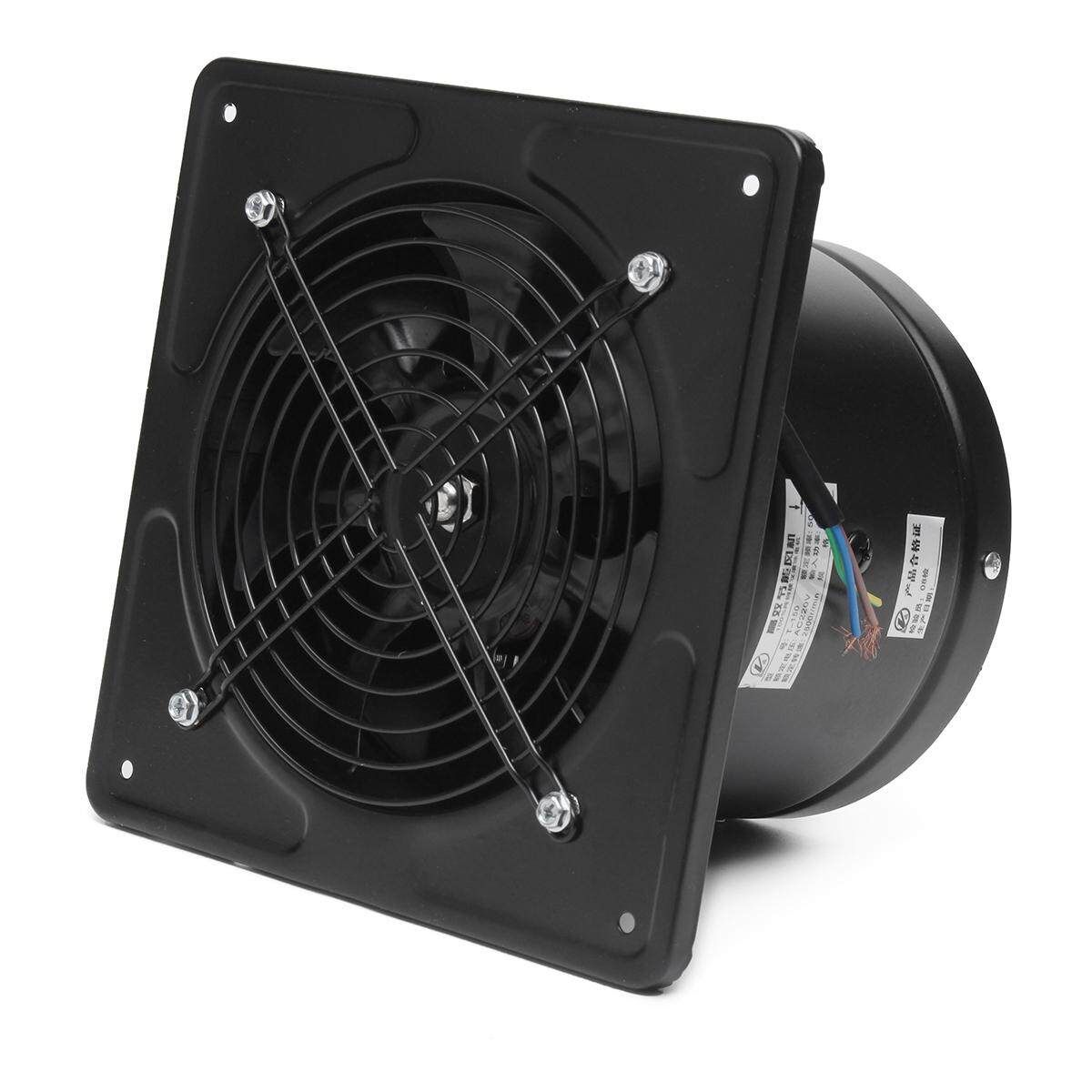 AU 6'' High Speed Exhaust Fan Ventilation Extractor For Kitchen Bathroom Toilet Black