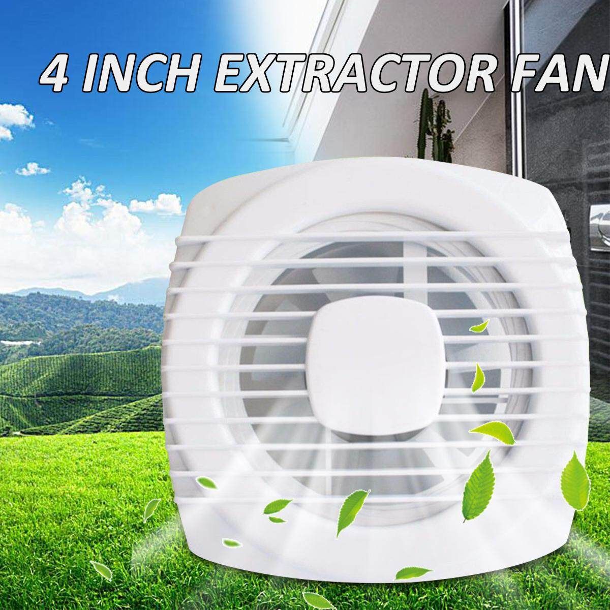 Waterproof Exhaust Extractor 4 Inch 12W 2400 R/min Ventialting Fan Wall Mounted Air Blower Bath Toilet