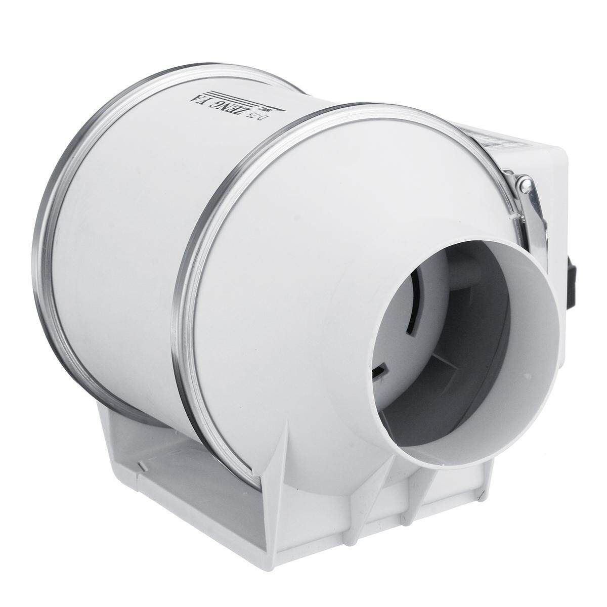 4inch In-line Duct Booster Exhaust Air Blower Fan Mixed Flow Ventilation 480m3/h ST-75
