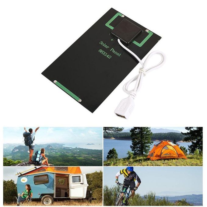 5W 5V Solar Panel Battery  Harger DIY Solar Module USB Solar  Harging Board-black