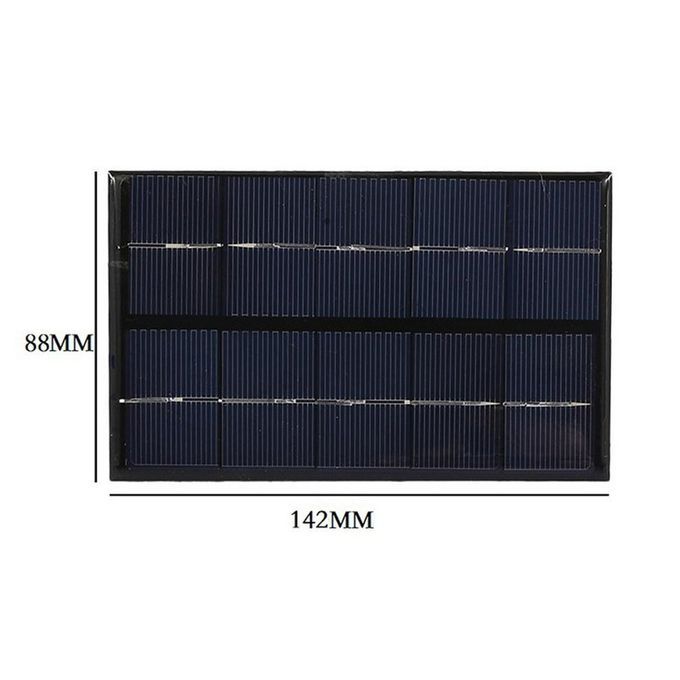 5W 5V Solar Panel Battery  Harger DIY Solar Module USB Solar  Harging Board-black