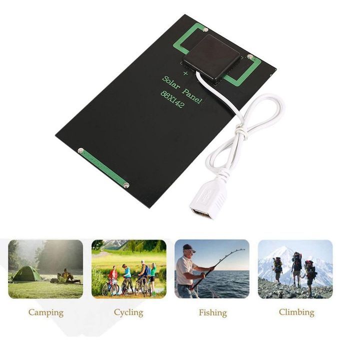 5W 5V Solar Panel Battery  Harger DIY Solar Module USB Solar  Harging Board-black