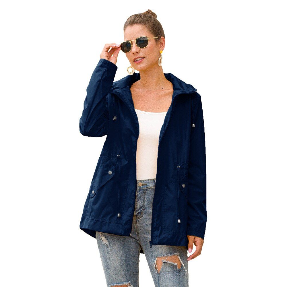 Women Jacket Coat Waterproof Transition Jacket Outdoor Hiking Clothes Lightweight Raincoat