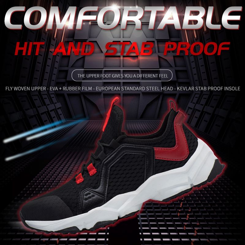 Ultra-light Men Safety Shoes Women Work Shoe Plus Size 37-47