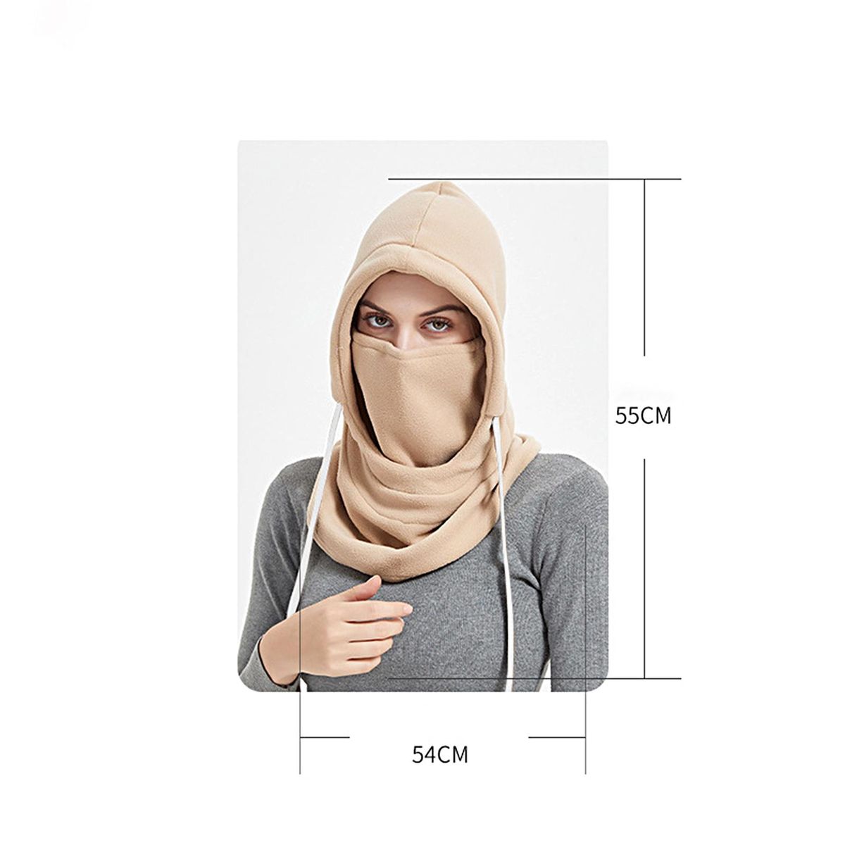 Winter Cycling Hat Protect Ears Winter Cycling Hat Beige