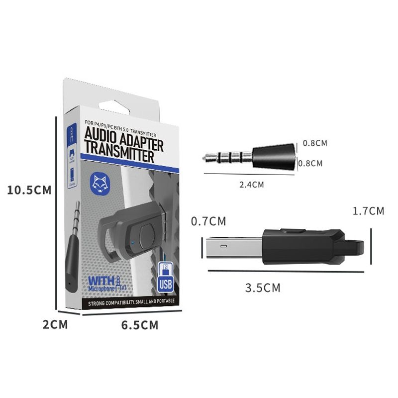 For PS4 / PS5 / PC HS-PS5101 Wireless Headset Transmitt Er