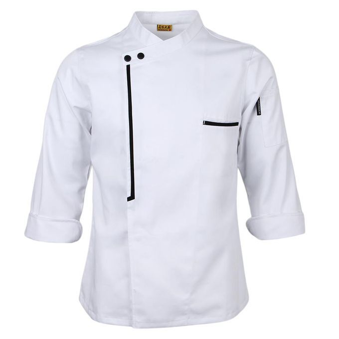 2X Retro Chef Jacket Coat Uniform Long Sleeve Hotel Kitchen Apparel M