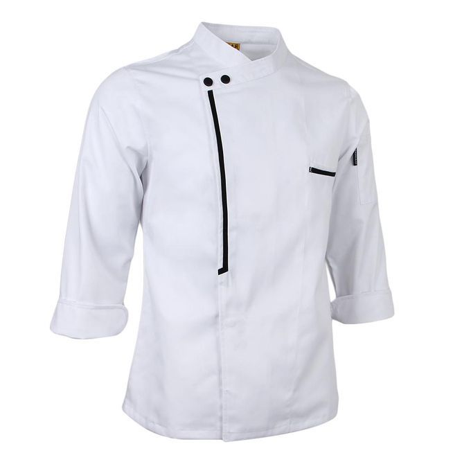 2X Retro Chef Jacket Coat Uniform Long Sleeve Hotel Kitchen Apparel M