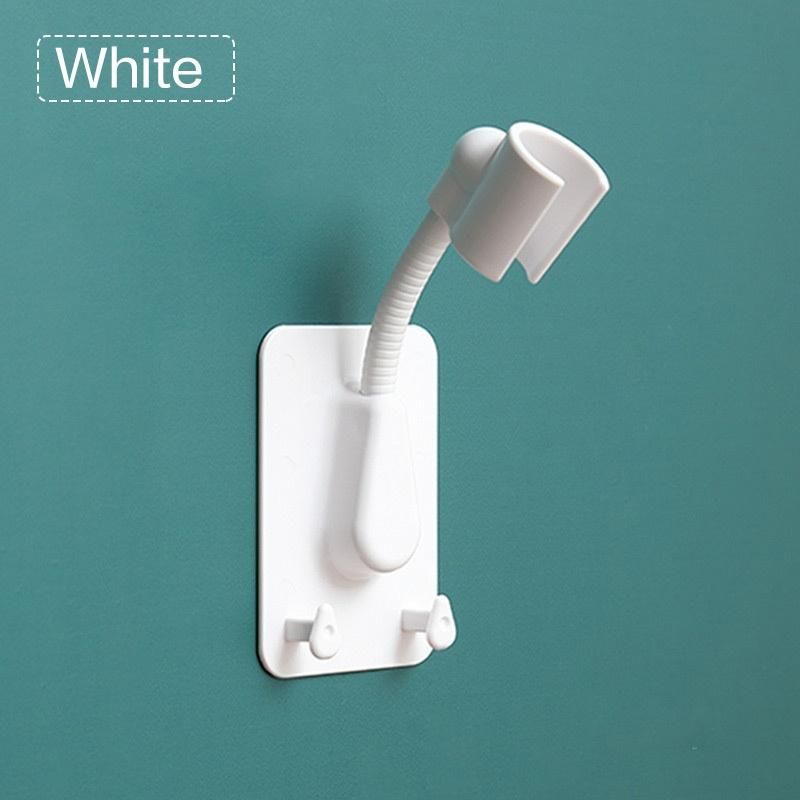 1PC Showerhead holder with 2 hook supports white