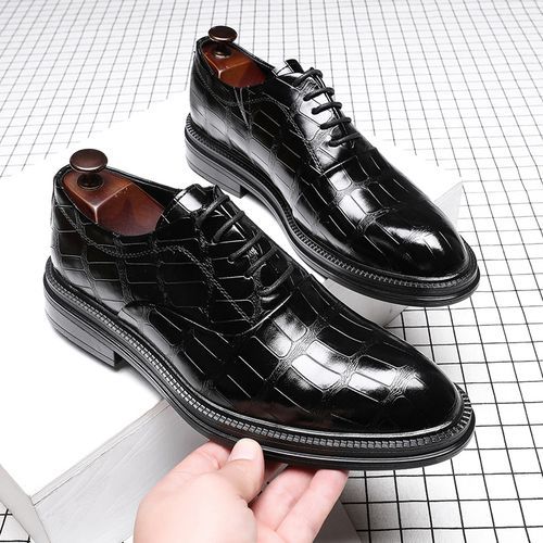 Men's Formal Business Casual Dress Leather Shoes - Black