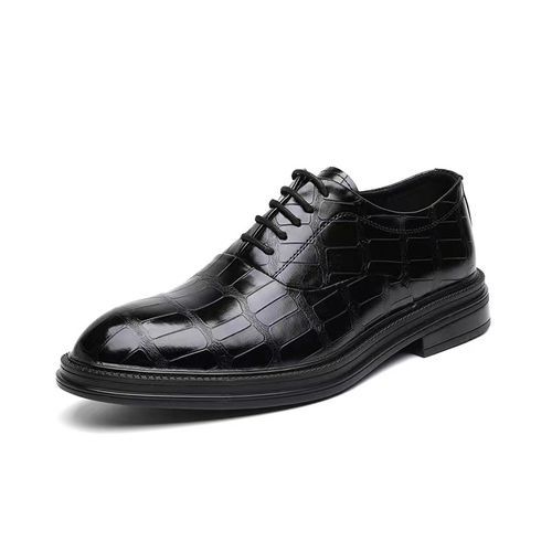 Men's Formal Business Casual Dress Leather Shoes - Black