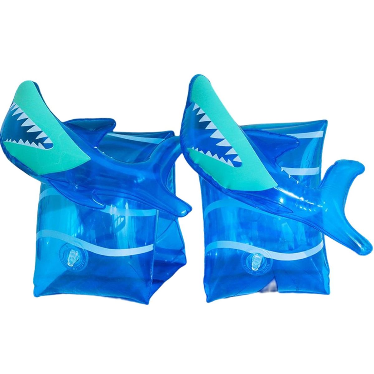 2x Inflatable Kids Arm Bands, Aid Vest, Floats Rings Shark