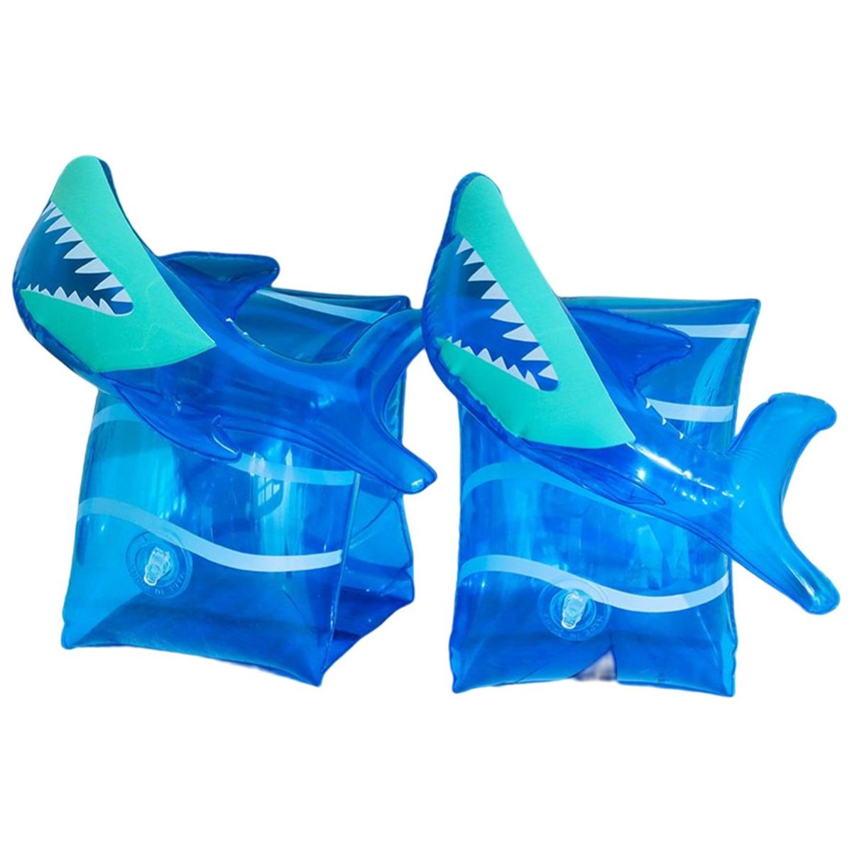 2x Inflatable Kids Arm Bands, Aid Vest, Floats Rings Shark