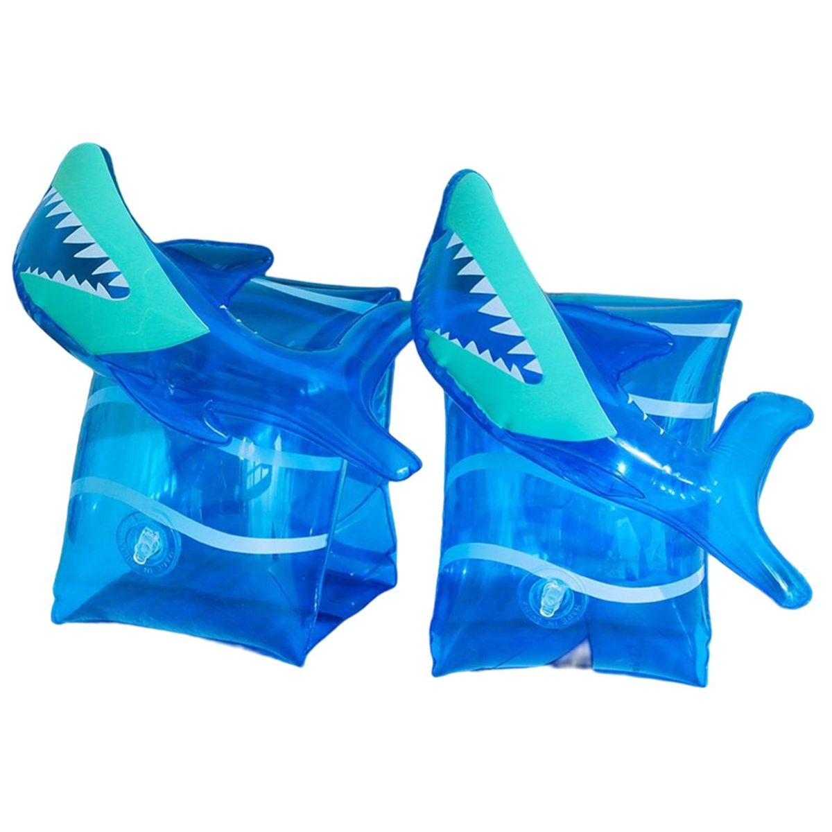 2x Inflatable Kids Arm Bands, Aid Vest, Floats Rings Shark