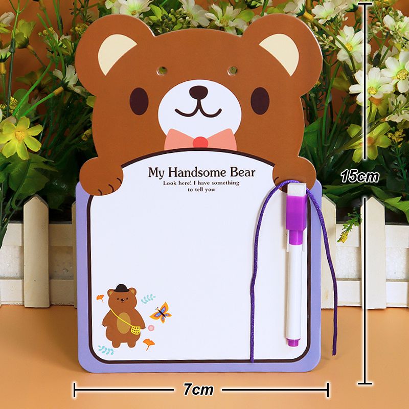 Animal Drawing Board Kids Whiteboard Animal One Piece Cartoon Dry Wipe Cardboard Drawing Kid White Board Cute Hanging With Pen Sloth