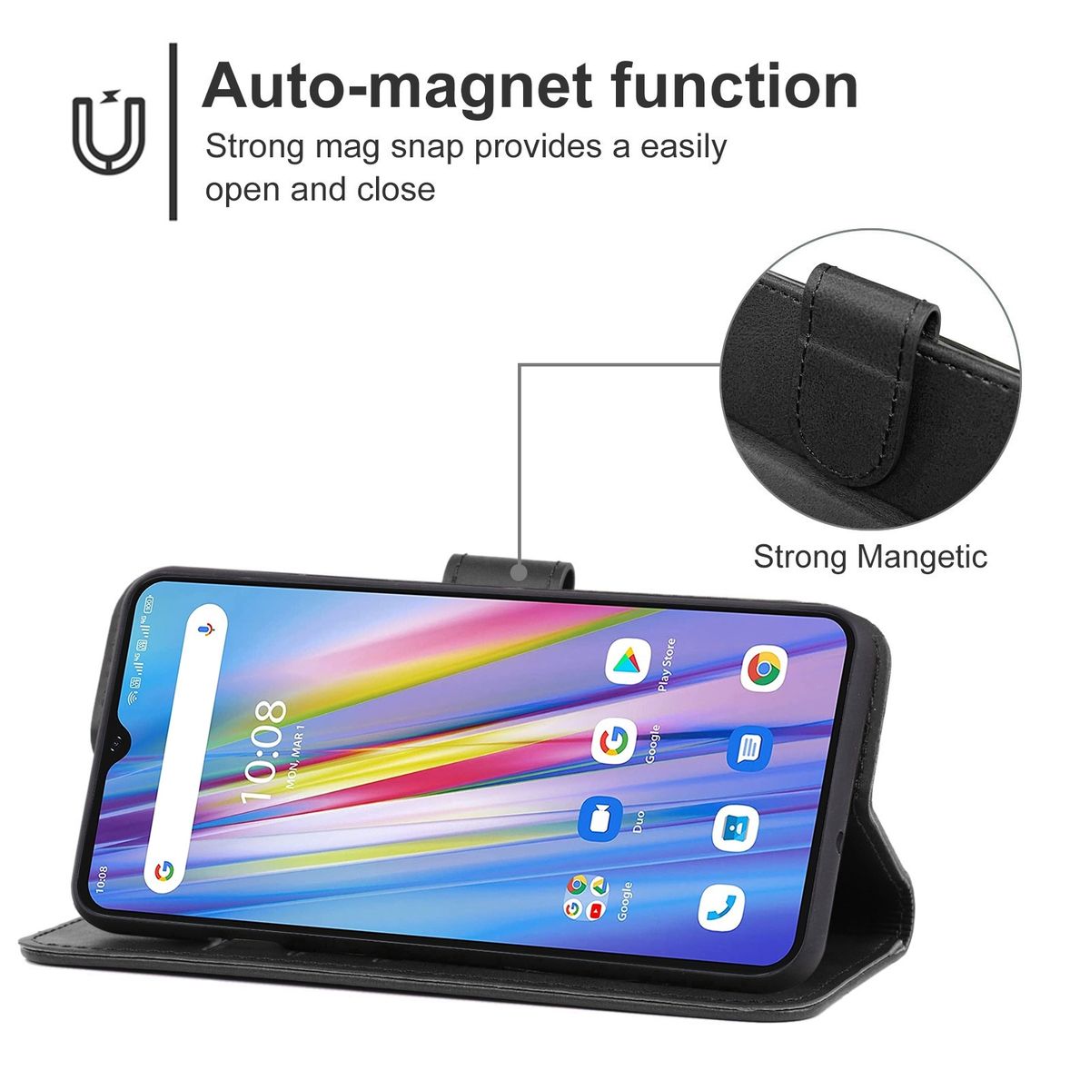 Flip Leather Wallet Cover Case For UMIDIGI A11S