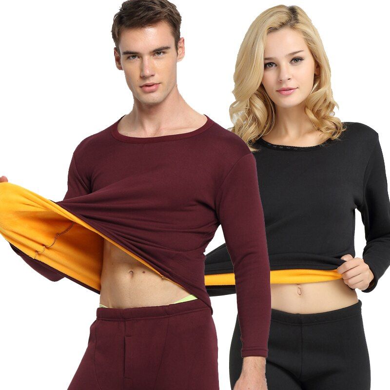 Women Long Johns Sets Fleece Keep Warm In Cold Weather