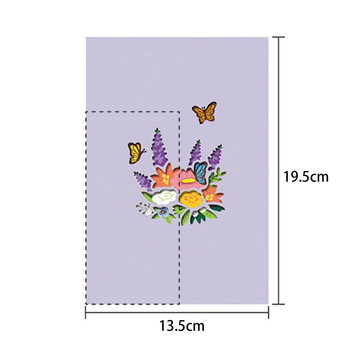 1 Set Greeting Card DIY Handwriting 3D Foldable Fathers Day Blessing Card Purple