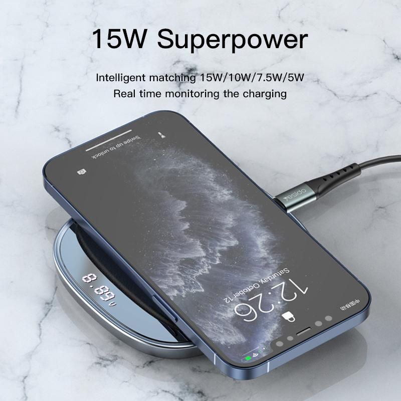 Yesido 15W Wireless Charger for iPhone 14 13 12 Xs Max X XR Fast Charging Qi For    Watch Samsung