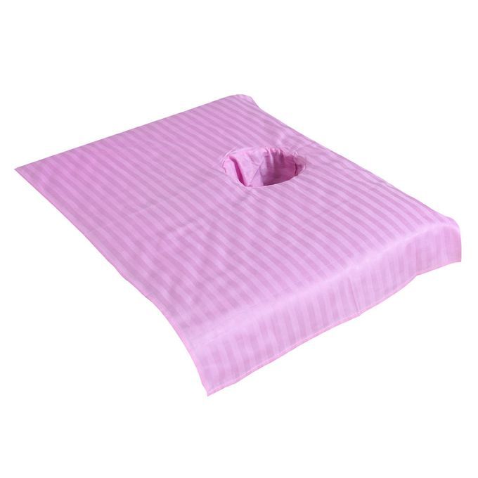 Satin Strip  Table Towelling Cover Beauty Bed Sheet With Pink