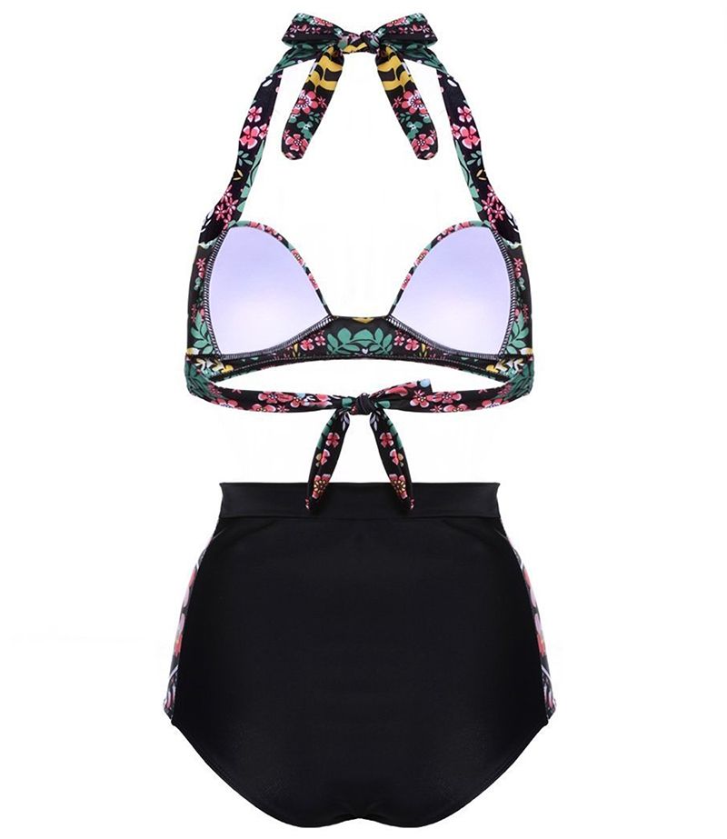 Womens High Waist 2 Piece Bikini Swimsuits Bathing Suit