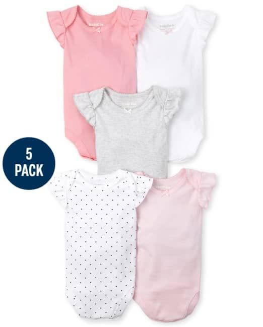 Girls Body Suit Gift Set Of 5 BOUNDLE BABY PLACE