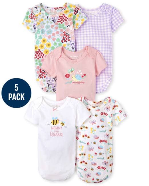 Girls Body Suit Gift Set Of 5 BUNDLES BABY PLACE