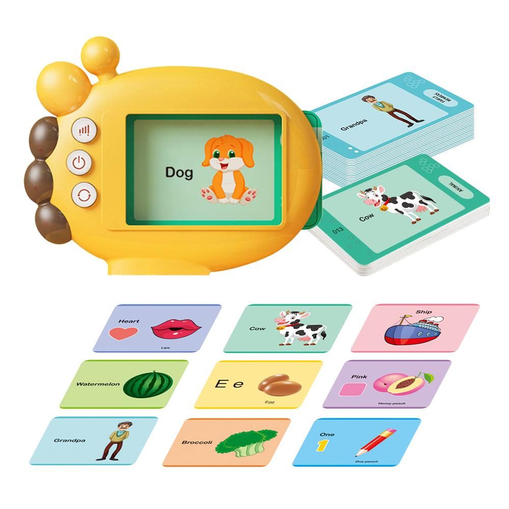 Baby Flash Cards Reader Audible Flash Cards Machine Early Educational Learning Toys with 60PCS Cards for Toddlers Boys Girls