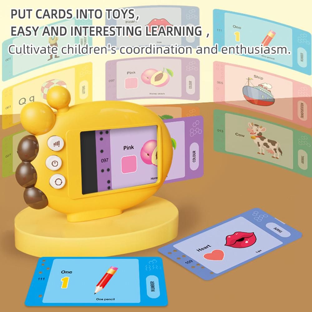 Baby Flash Cards Reader Audible Flash Cards Machine Early Educational Learning Toys with 60PCS Cards for Toddlers Boys Girls