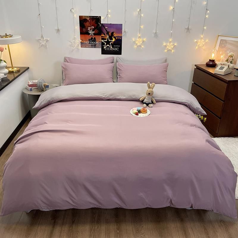 Matching Color Sheets + Quilt + 2 Pillowcases (6*7 Beds)