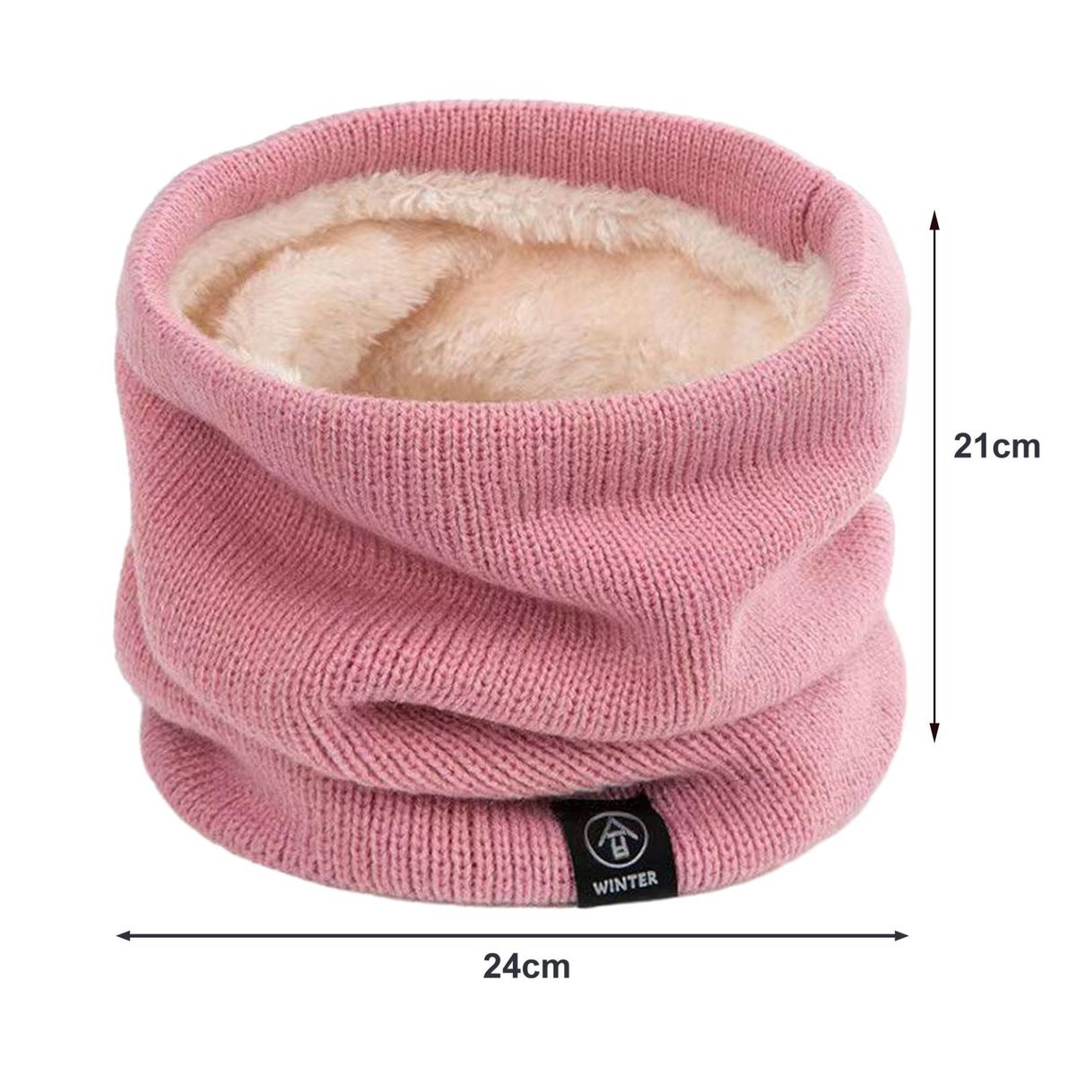 Warm Winter Neck Wrap Cozygear Unisex Plush Neck Wrap for Outdoor Pink