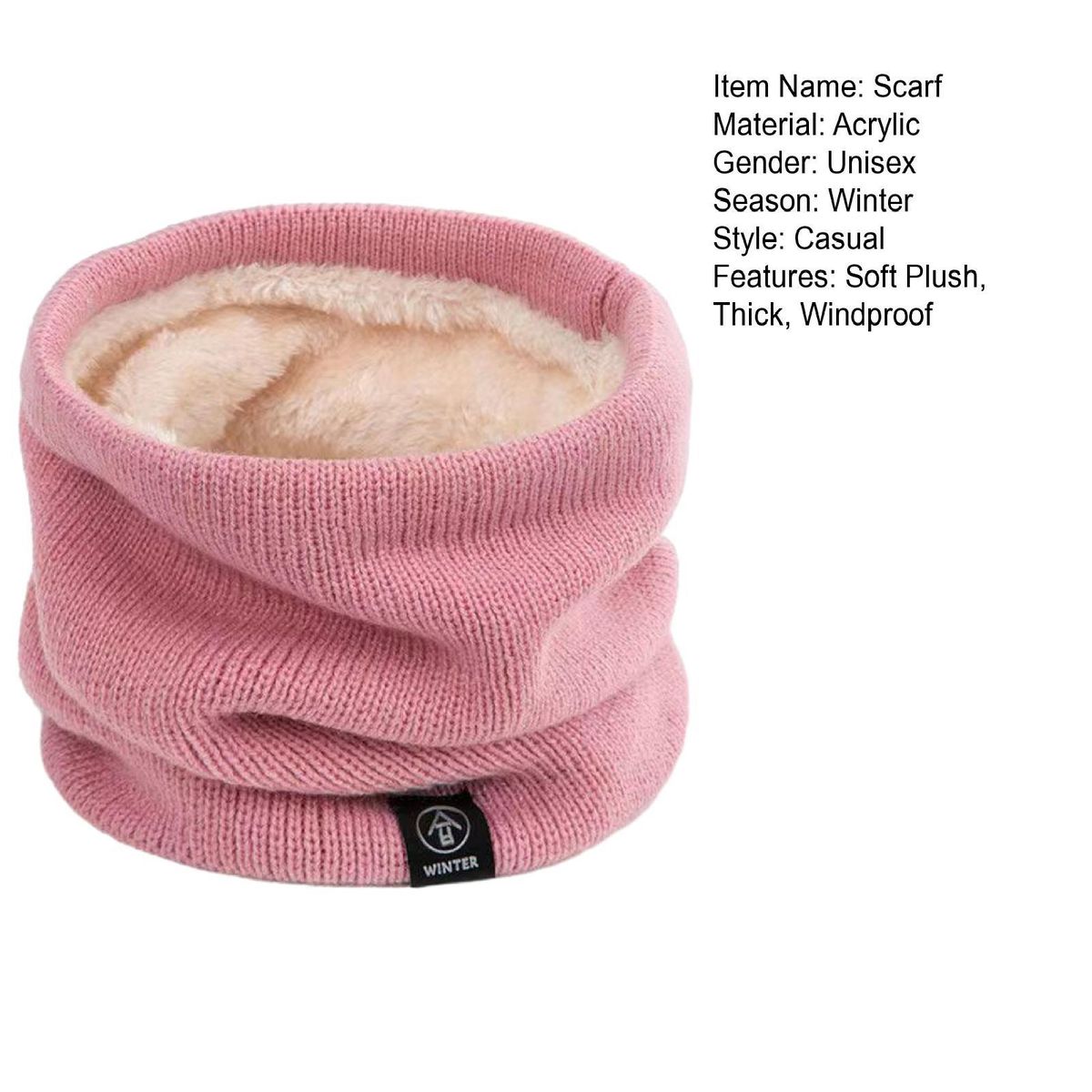 Warm Winter Neck Wrap Cozygear Unisex Plush Neck Wrap for Outdoor Pink