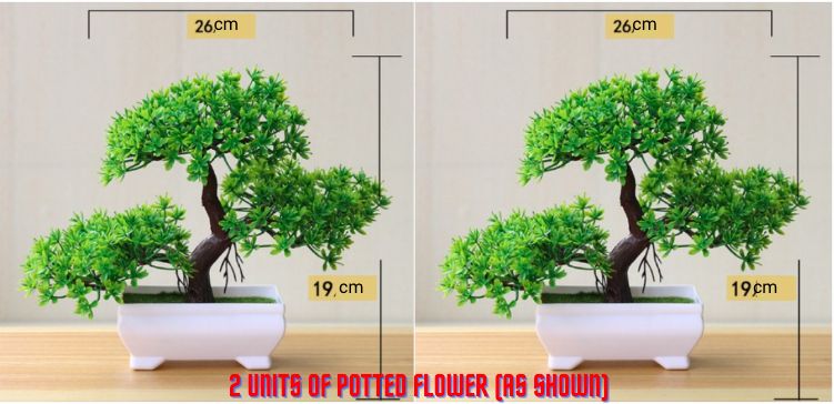 Artificial Potted Flowers/Flower (2 Pieces)
