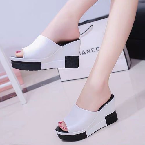 Women's Platform Heighten Wedge Sandals - White