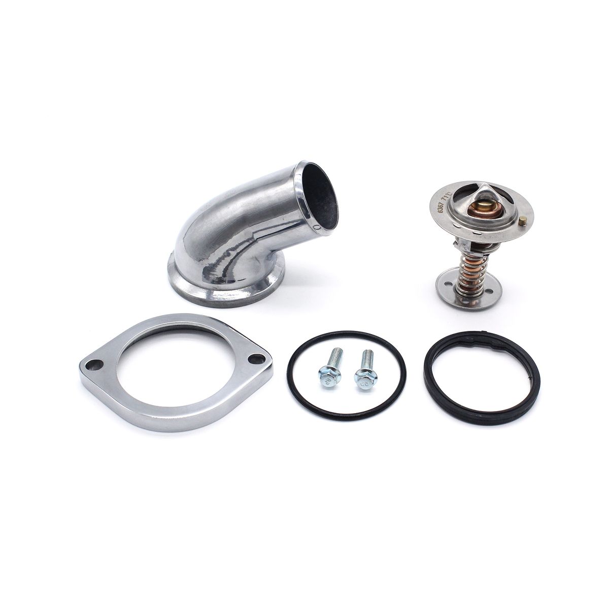 Water Neck Housing   Thermostat Kit 45°Swivel Polish
