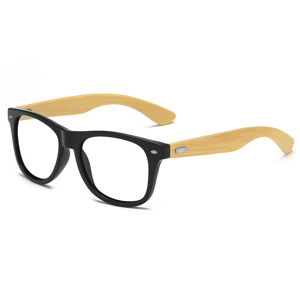 Bamboo Legs Clear Lens Glasses Eyewear Frame For Men Women