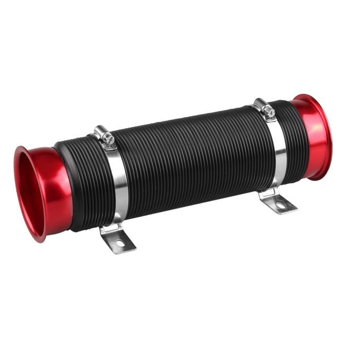 3 Inch Flexible Adjustable Car Air Intake Pipe Turbo Intercooler Inlet Hose-Red
