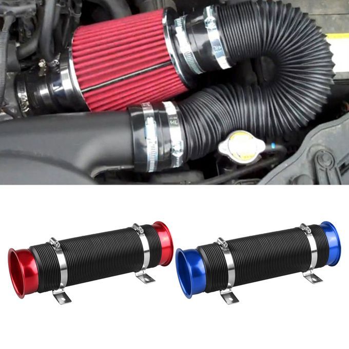 3 Inch Flexible Adjustable Car Air Intake Pipe Turbo Intercooler Inlet Hose-Red